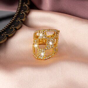 Alexis Bittar Full Diamond Metal Ring